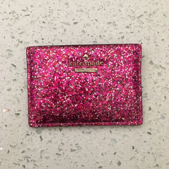 kate spade Handbags - Kate Spade Sparkly Pink Card Holder